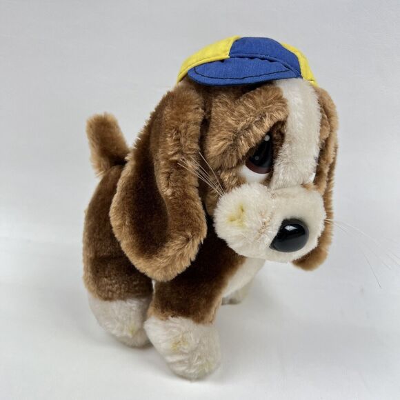 APPLAUSE Bassett Hound Dog Plush Strutting Sad Sam 2342 Ballcap Stuffed VTG 80s - Picture 8 of 8
